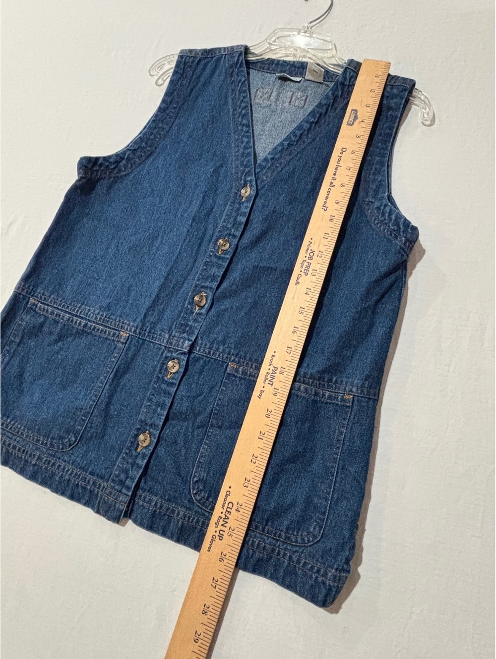 Cabin Creek Women's Denim Vest Button-Up Small - Picture 6 of 7